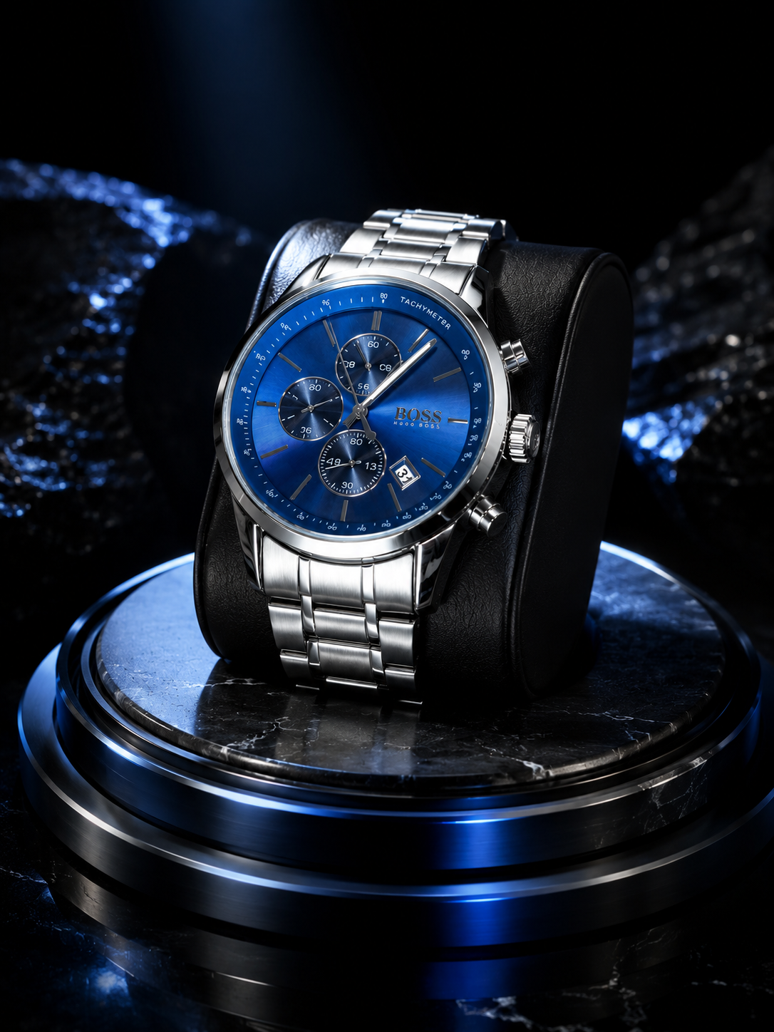 Chronograph Blue Dial Stainless Steel